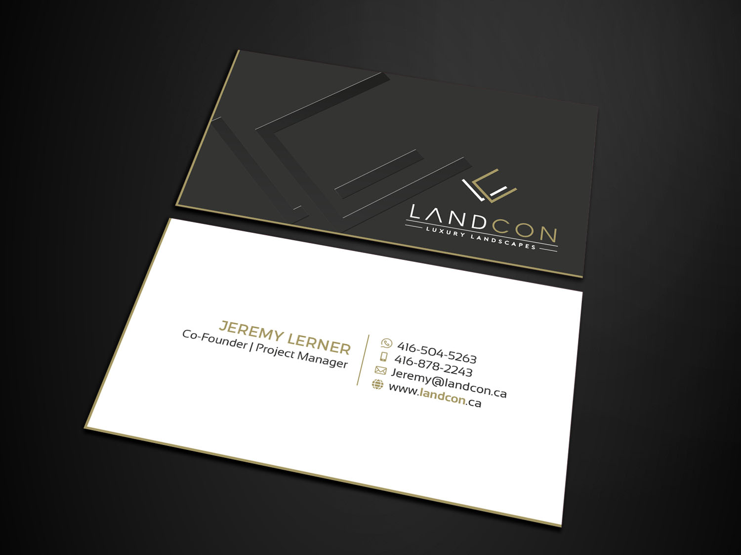 Visitenkarten-Design von Verified artistry (Design garden) für Land-Con LTD | Design #23800872