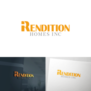 Rendition Homes Inc. (maybe render , construct , improve with my tele num) | Logo Design by Aditya.DwiRama