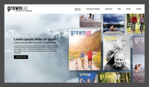 grownUP Magazine. Life+Style for Active Adults 50+ in the San Francisco Bay Area | Web Design by Titan Solbiz