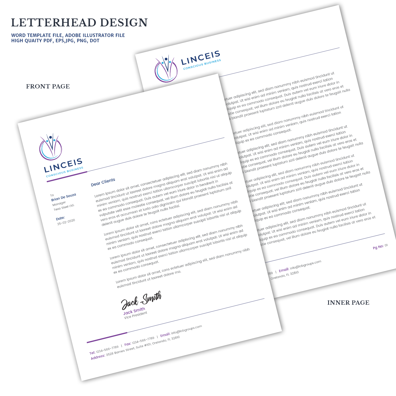 Letterhead Design by Expert Designer for Linceis Conscious Business | Design #23789409