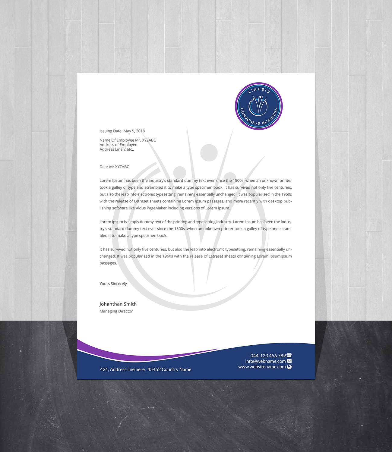 Letterhead Design by Creations Box 2015 for Linceis Conscious Business | Design #23791117