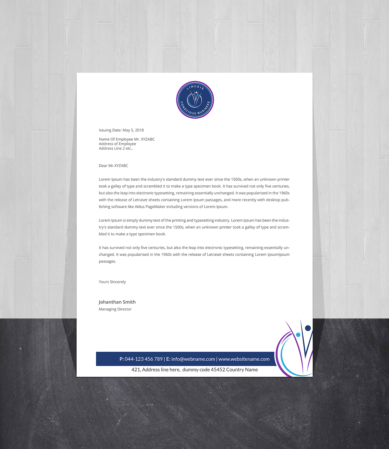 Letterhead Design by Creations Box 2015 for Linceis Conscious Business | Design #23791119