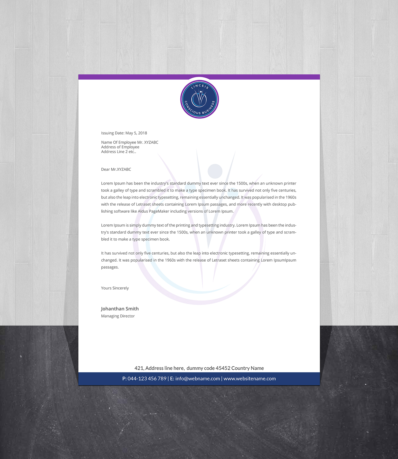 Letterhead Design by Creations Box 2015 for Linceis Conscious Business | Design #23791120