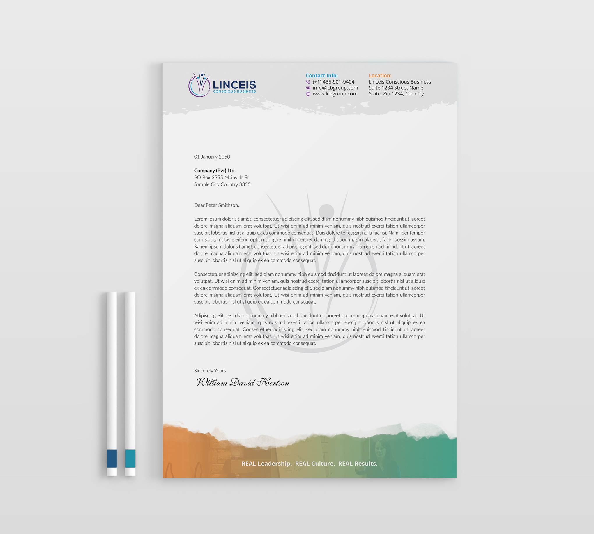 Letterhead Design by OxonoArt for Linceis Conscious Business | Design #23794568