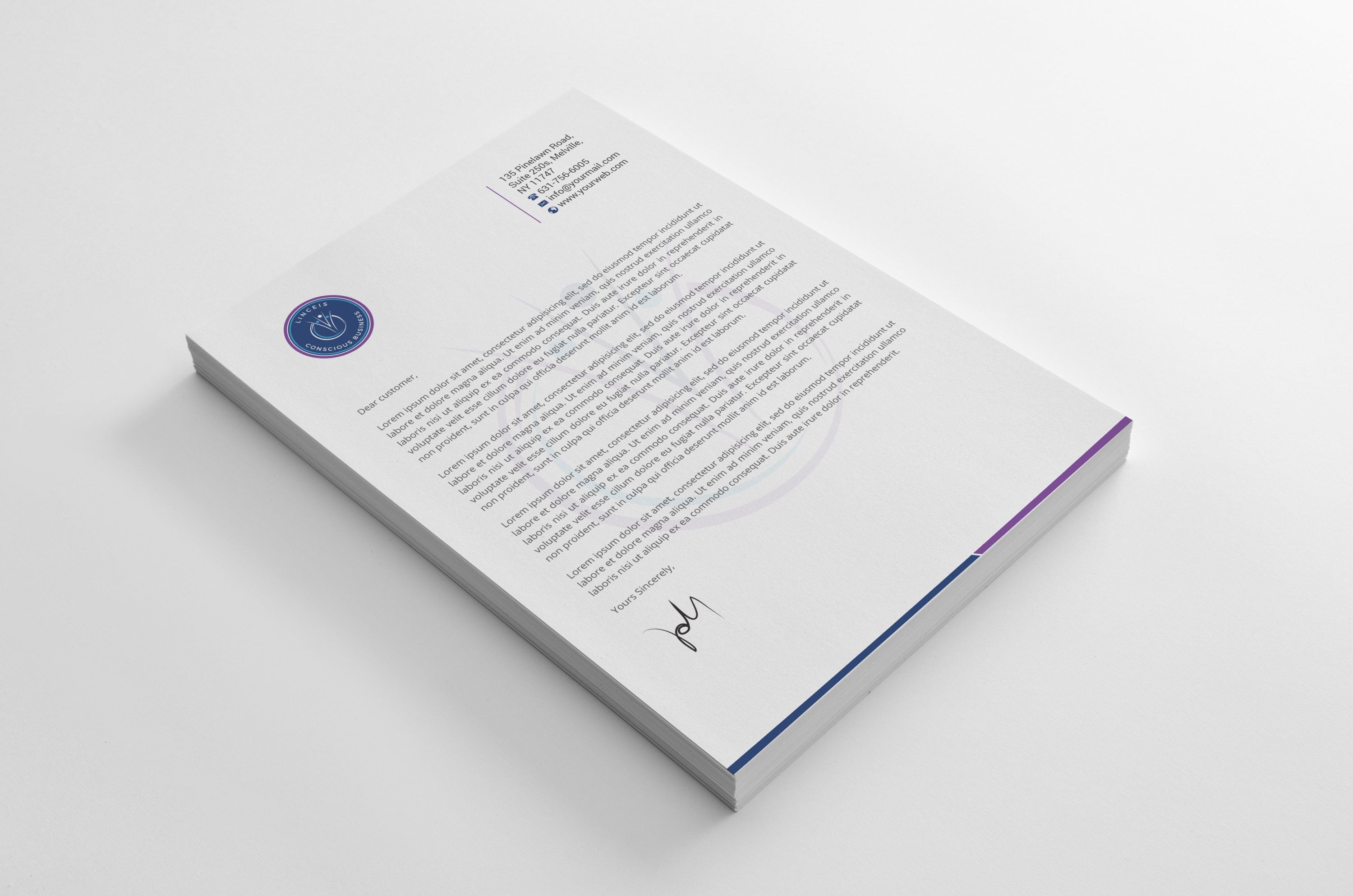 Letterhead Design by R.design for Linceis Conscious Business | Design #23787825