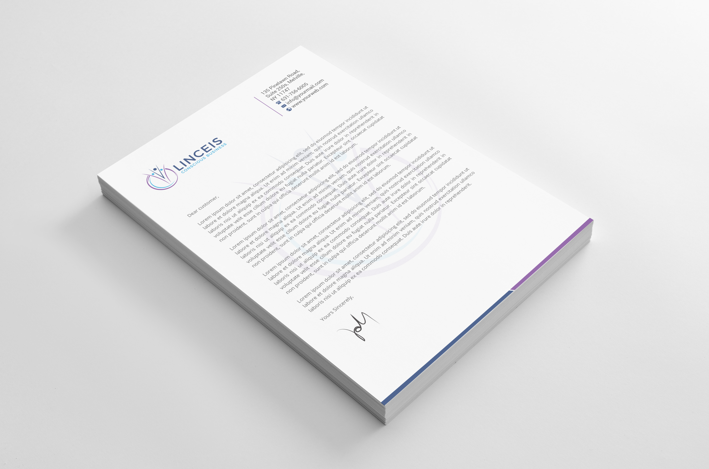 Letterhead Design by R.design for Linceis Conscious Business | Design #23796440