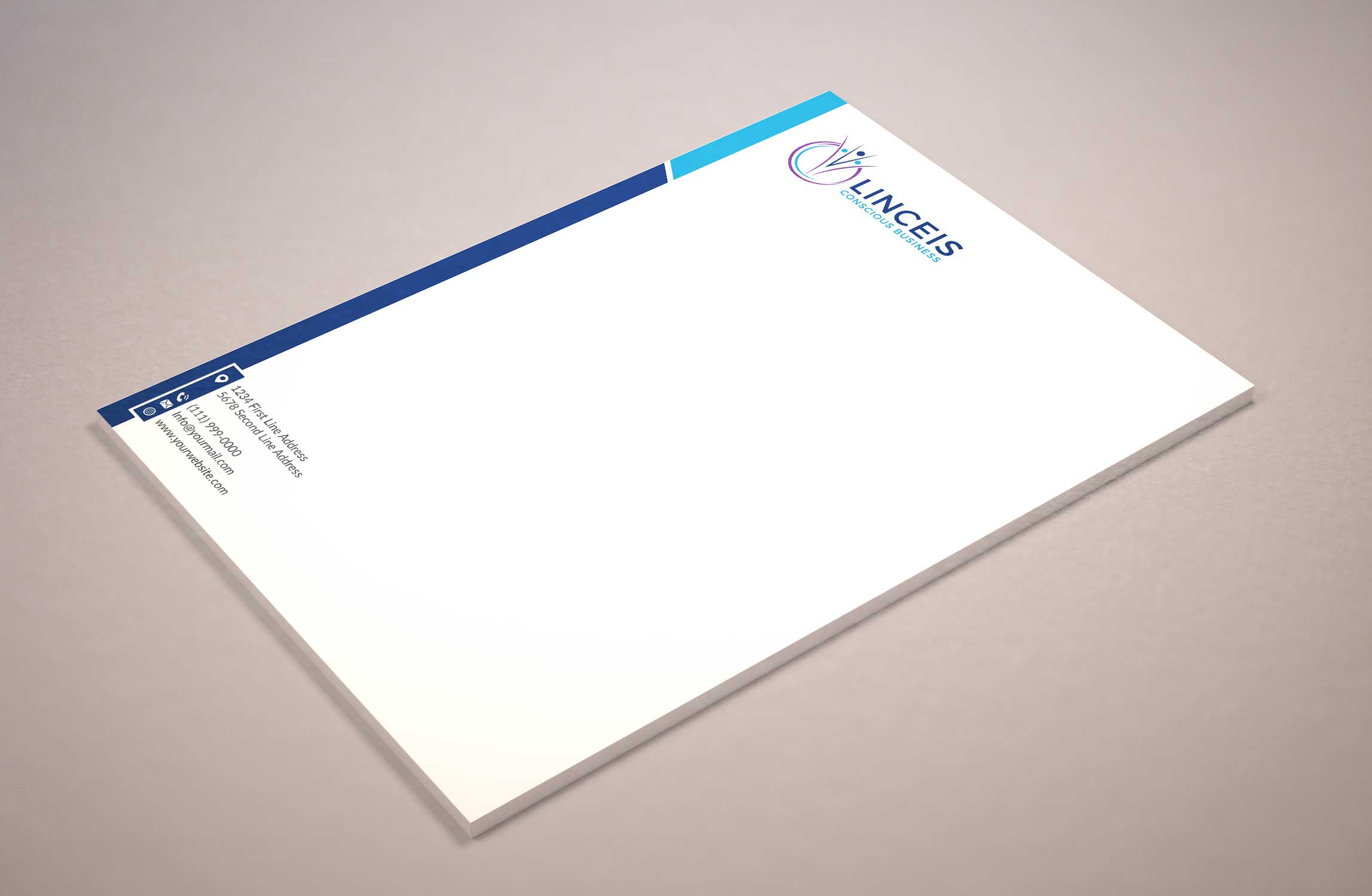 Letterhead Design by Musa. A for Linceis Conscious Business | Design #23795013