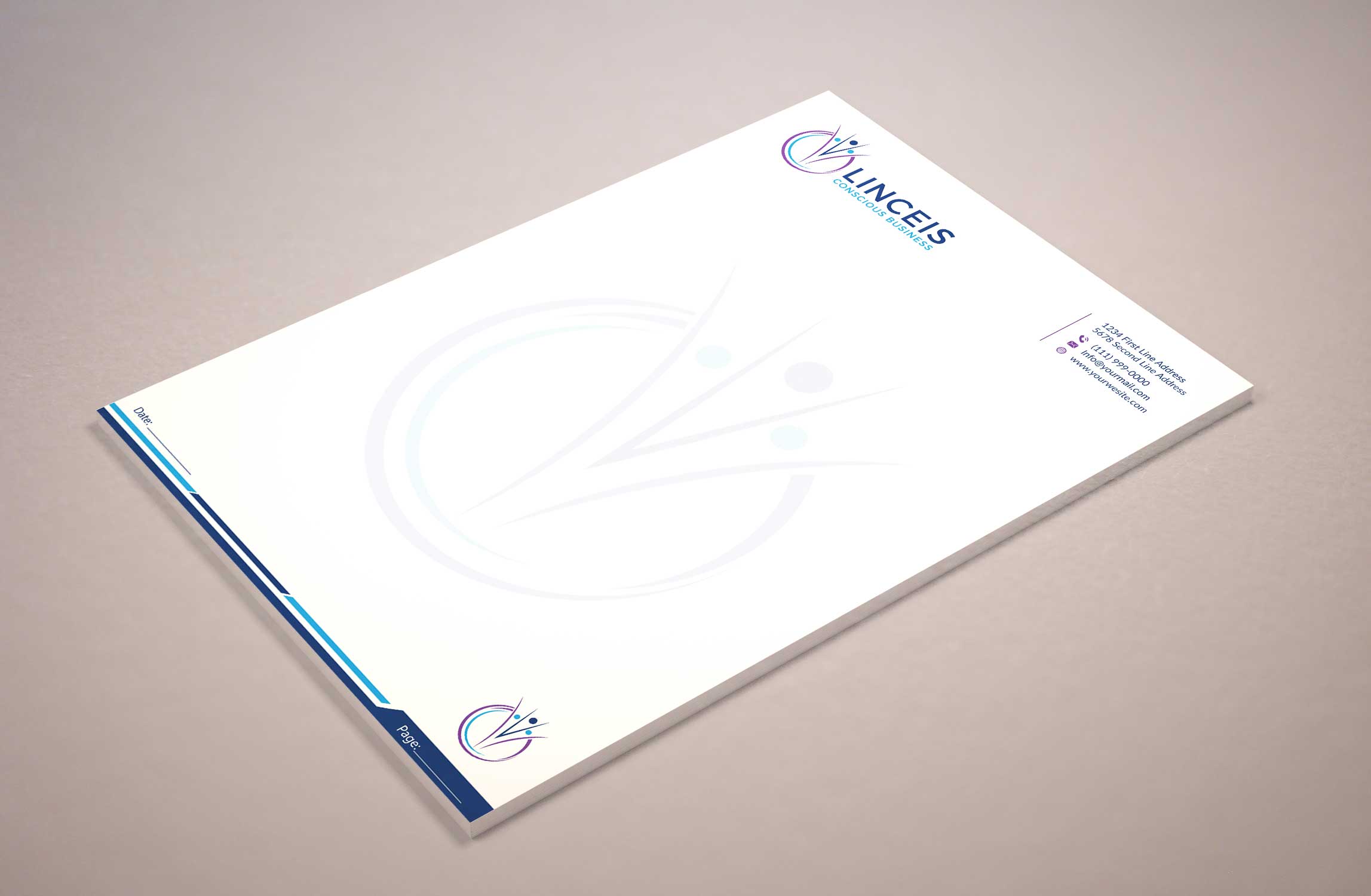 Letterhead Design by Musa. A for Linceis Conscious Business | Design #23795015