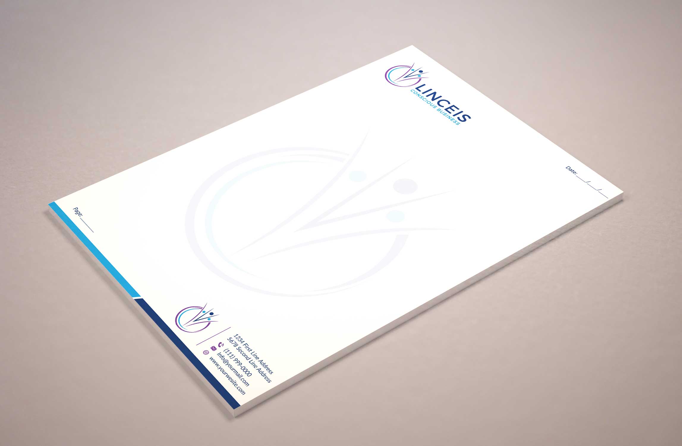 Letterhead Design by Musa. A for Linceis Conscious Business | Design #23804445