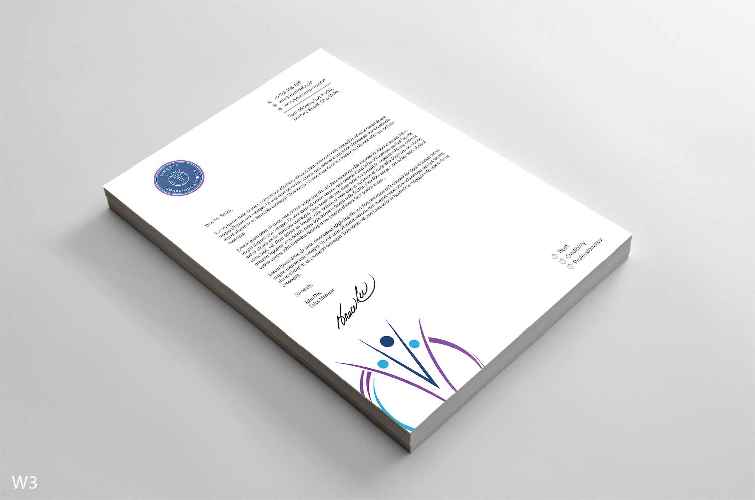 Letterhead Design by Shumaila Kiran for Linceis Conscious Business | Design #23794633