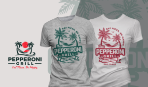 The Pepperoni Grill  | T-shirt Design by Ena