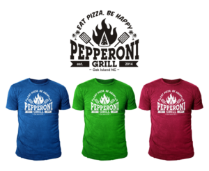 The Pepperoni Grill  | T-shirt Design by D'Mono