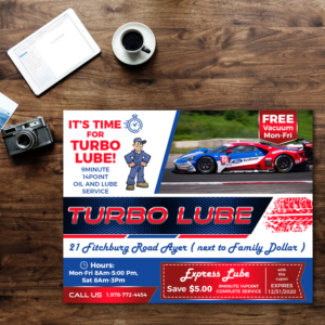Design de Carte Postale par TSU Creations pour Turbo Lube | Design : #23854681