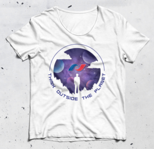 National Space Society Slogan #1 | T-shirt Design by Alaya