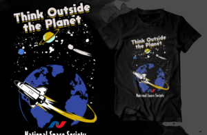 National Space Society Slogan #1 | T-shirt Design by Uprinteez