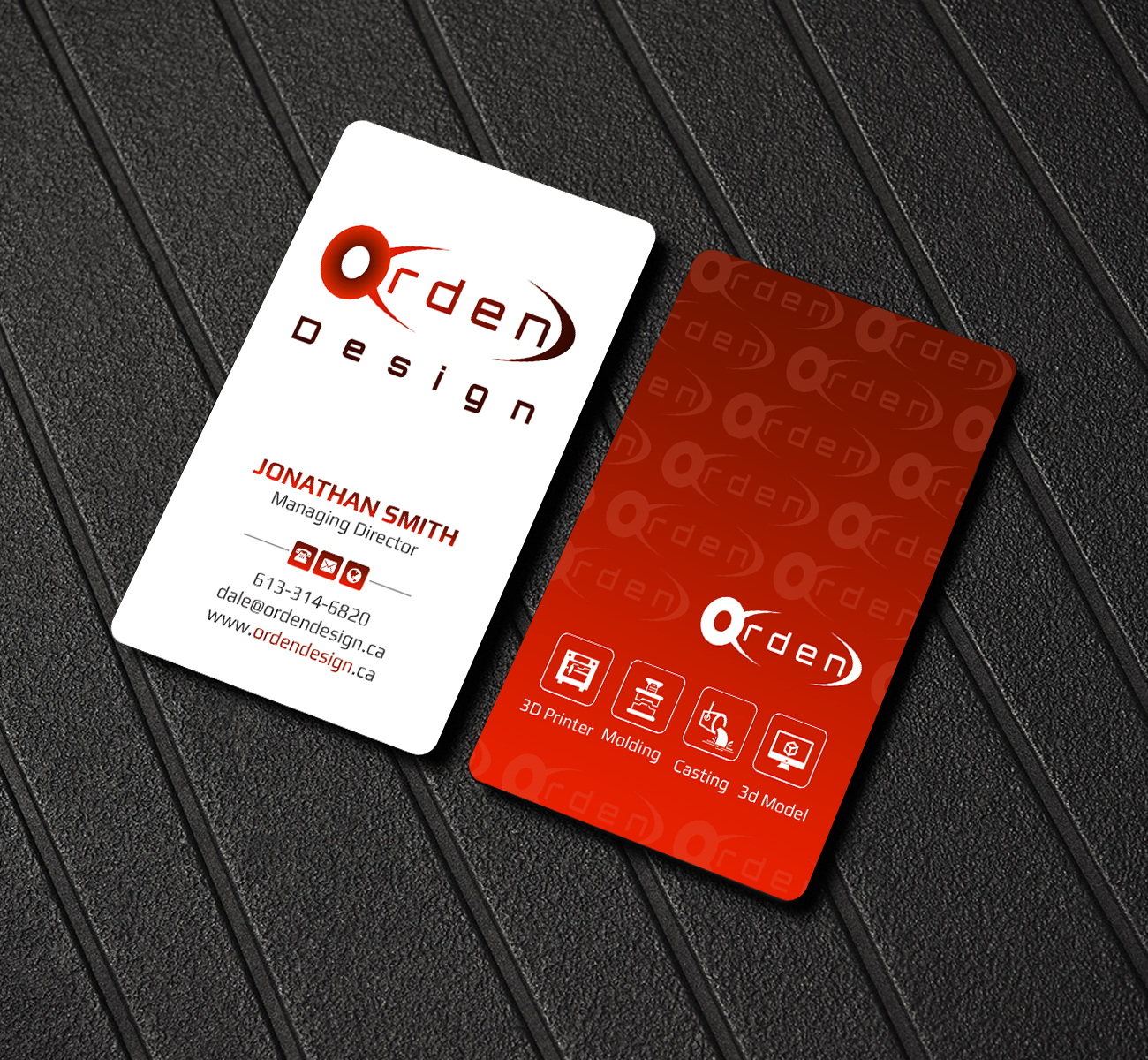 Business Card Design by Creations Box 2015 for Orden Design | Design #23806689