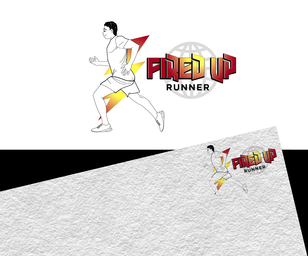 Colorful, Bold Logo Design for Fired Up Runner by Jay Design | Design ...
