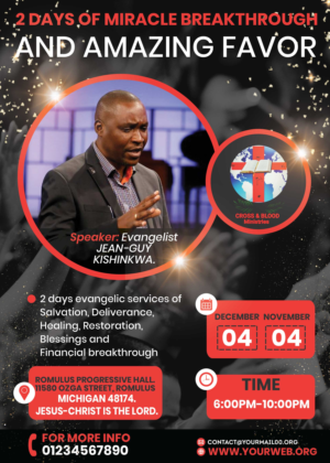 Design de Flyer par HeshanKavinda pour CROSS & BLOOD MINISTRY  | Design : #23802678