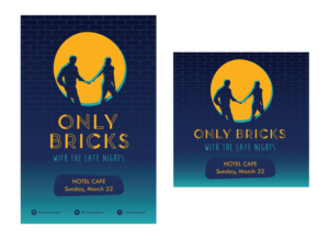 Colorful Live Music Concert Poster for Only Bricks | Flyer-Design von Valtti Design