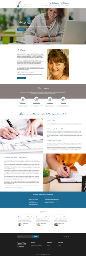 Website for virtual assistant and proofreader | Web-Design von pentaxial