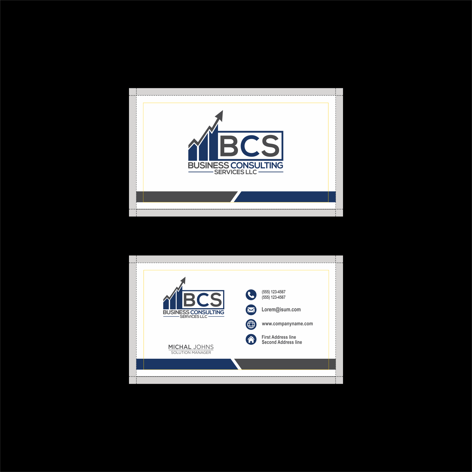 Business Card Design by ferrikurnia7 for Business Consulting Services LLC | Design #23841768