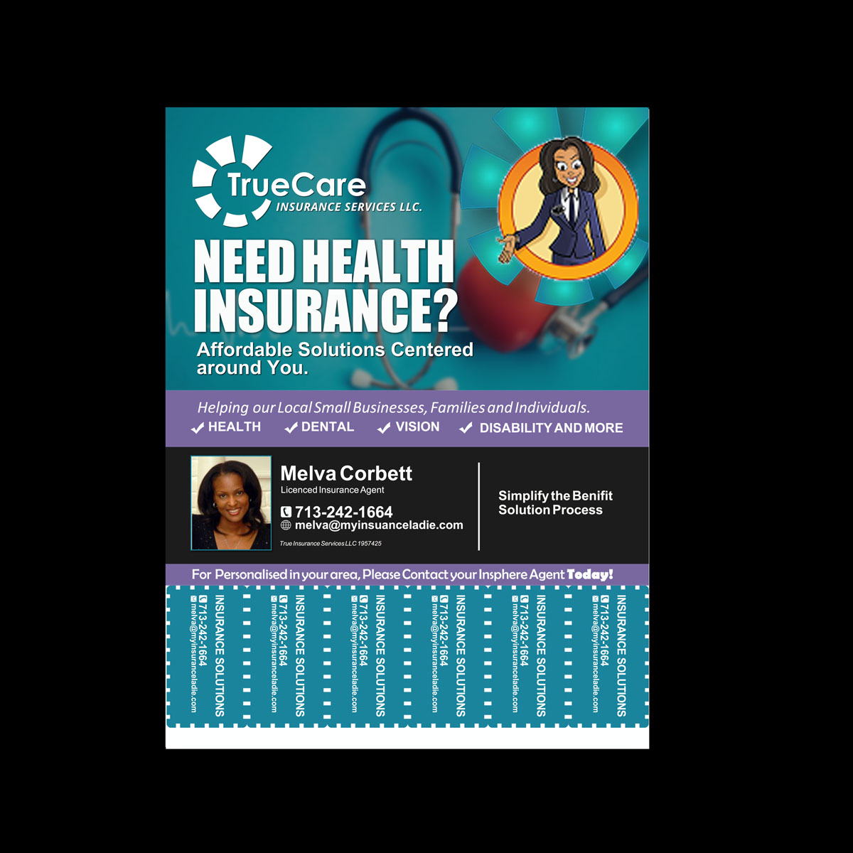 Design de Flyer par NatPearlDesigns pour TrueCare Insurance Services LLC | Design #23805881