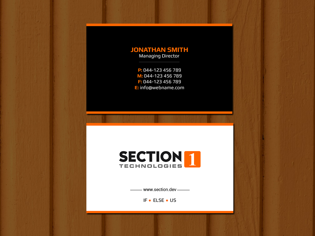 Design de Carte de Visite par Creations Box 2015 pour Section 1 Technologies | Design #23818941