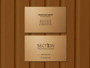 Business Card Design by Creations Box 2015 for Section 1 Technologies | Design: #23818943