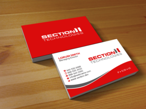 Business Card Design by Creations Box 2015 for Section 1 Technologies | Design: #23818945