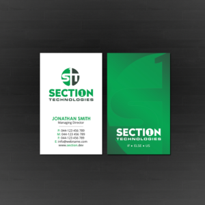 Business Card Design by Creations Box 2015 for Section 1 Technologies | Design: #23818946