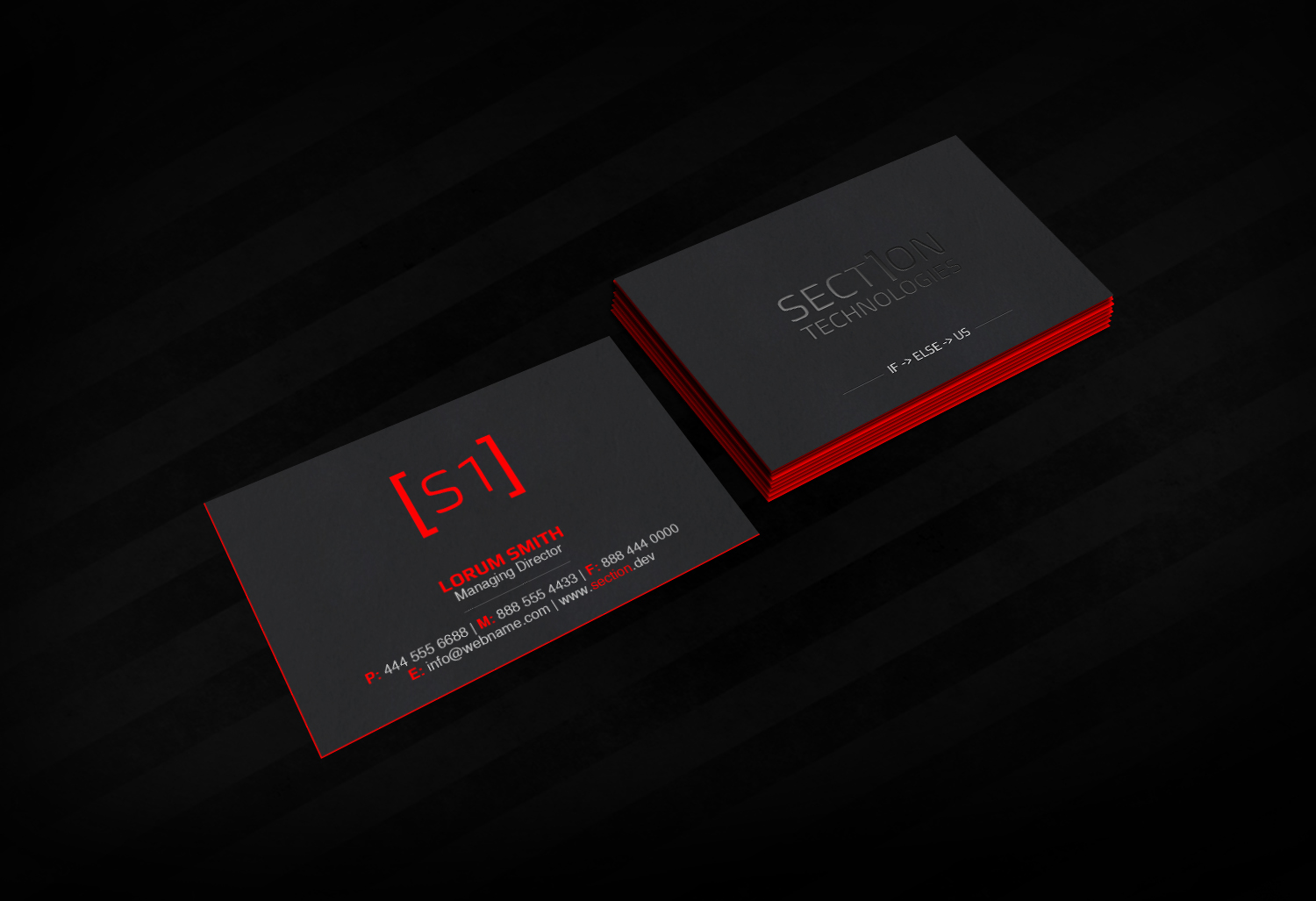 Business Card Design by Creations Box 2015 for Section 1 Technologies | Design #23820640