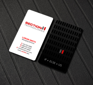 Business Card Design by Creations Box 2015 for Section 1 Technologies | Design: #23820647
