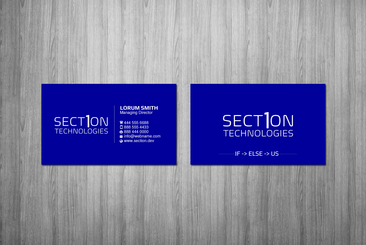 Business Card Design by Creations Box 2015 for Section 1 Technologies | Design #23822676