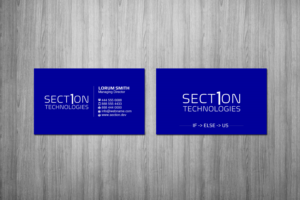 Business Card Design by Creations Box 2015 for Section 1 Technologies | Design: #23822676