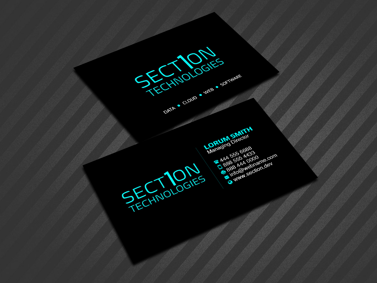 Design de Carte de Visite par Creations Box 2015 pour Section 1 Technologies | Design #23829814