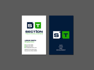 Design de Carte de Visite par Creations Box 2015 pour Section 1 Technologies | Design : #23878238