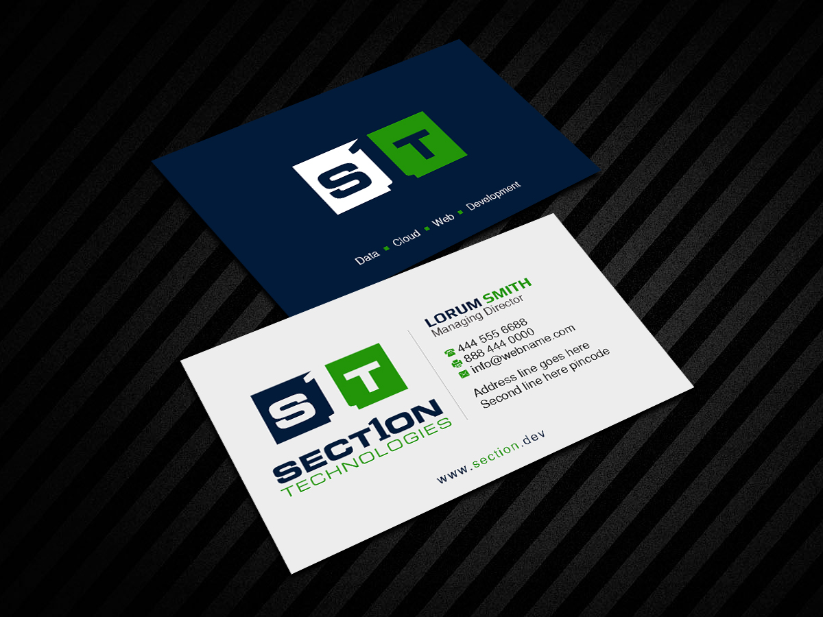 Design de Carte de Visite par Creations Box 2015 pour Section 1 Technologies | Design #23878240
