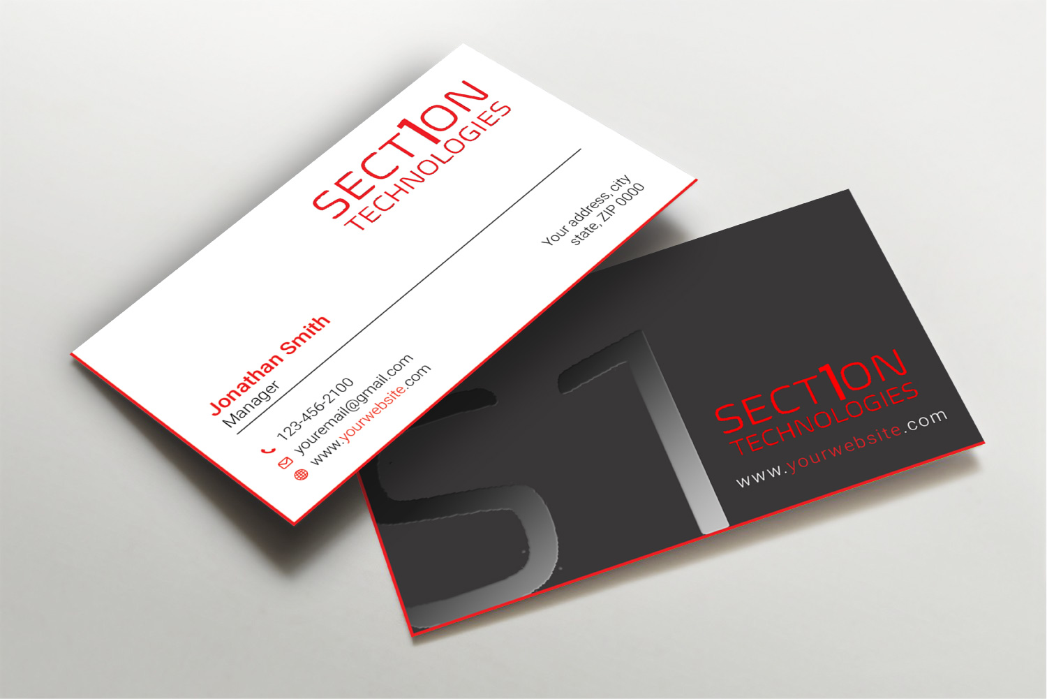 Business Card Design by LAXMI DESIGNHUB for Section 1 Technologies | Design #23820083
