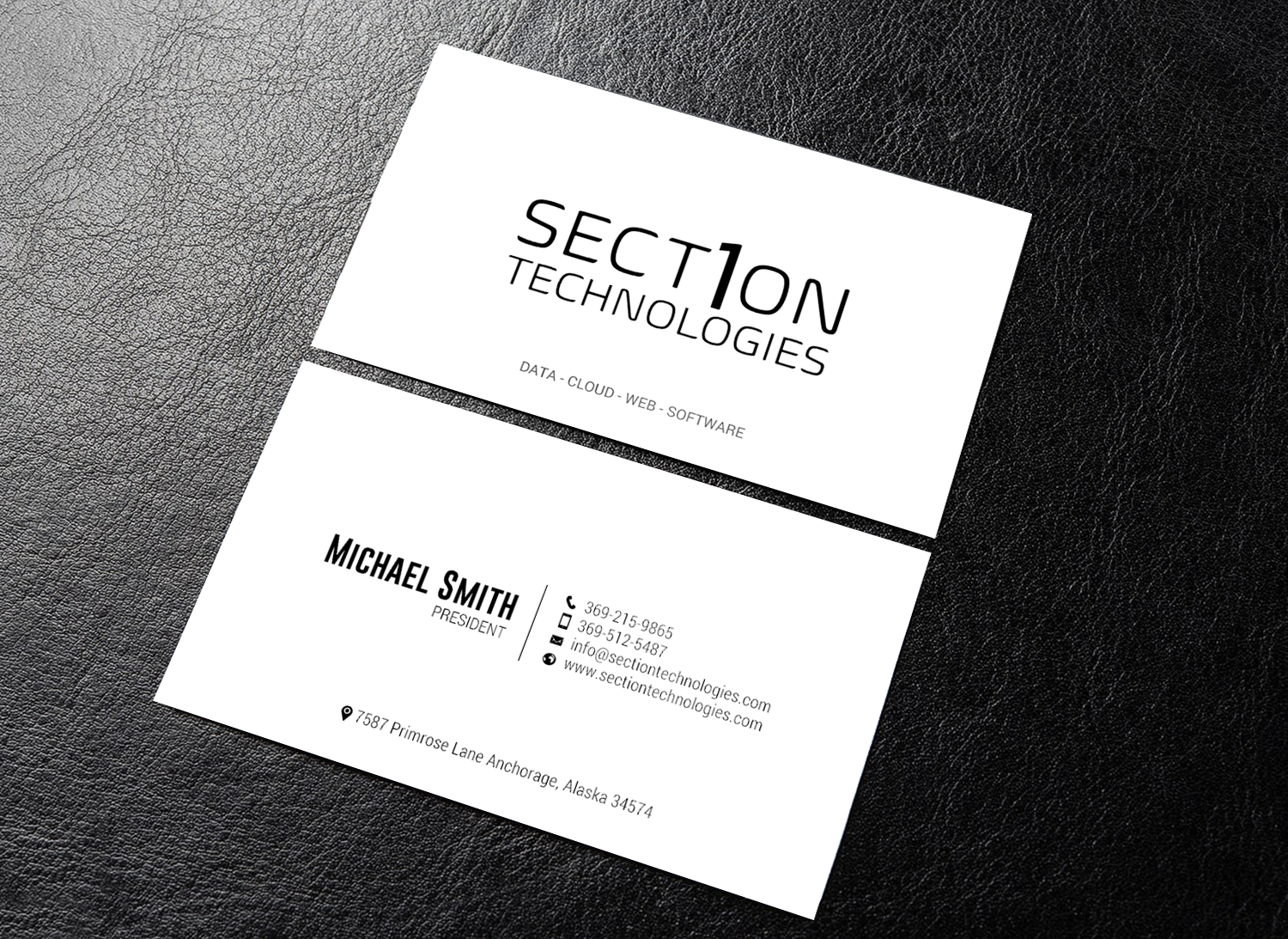 Design de Carte de Visite par chandrayaan.creative pour Section 1 Technologies | Design #23827001