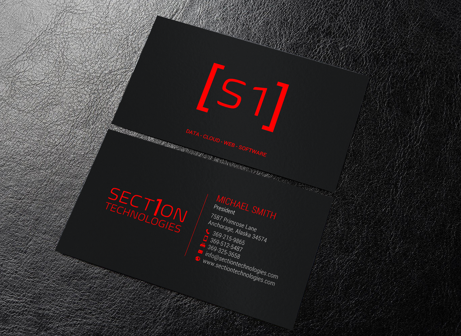 Business Card Design by chandrayaan.creative for Section 1 Technologies | Design #23827002