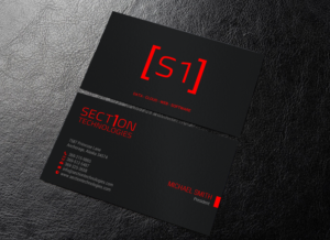 Business Card Design by chandrayaan.creative for Section 1 Technologies | Design: #23827004
