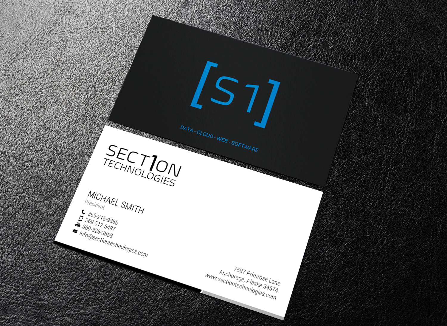 Visitenkarten-Design von chandrayaan.creative für Section 1 Technologies | Design #23827006