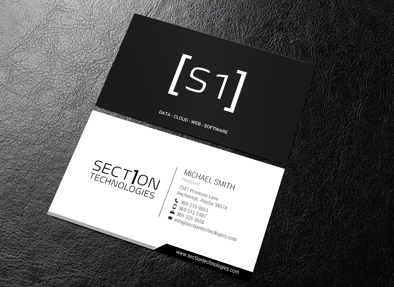Business Card Design by chandrayaan.creative for Section 1 Technologies | Design #23827009
