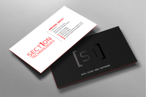 Business Card Design by chandrayaan.creative for Section 1 Technologies | Design: #23827021