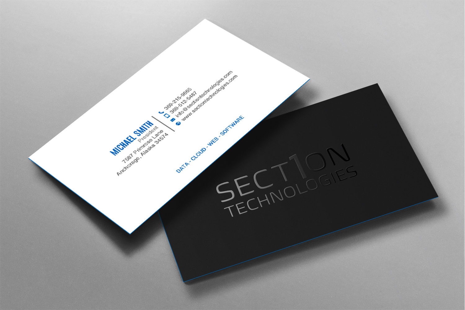 Design de Carte de Visite par chandrayaan.creative pour Section 1 Technologies | Design #23827024