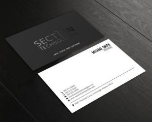 Business Card Design by chandrayaan.creative for Section 1 Technologies | Design: #23827027