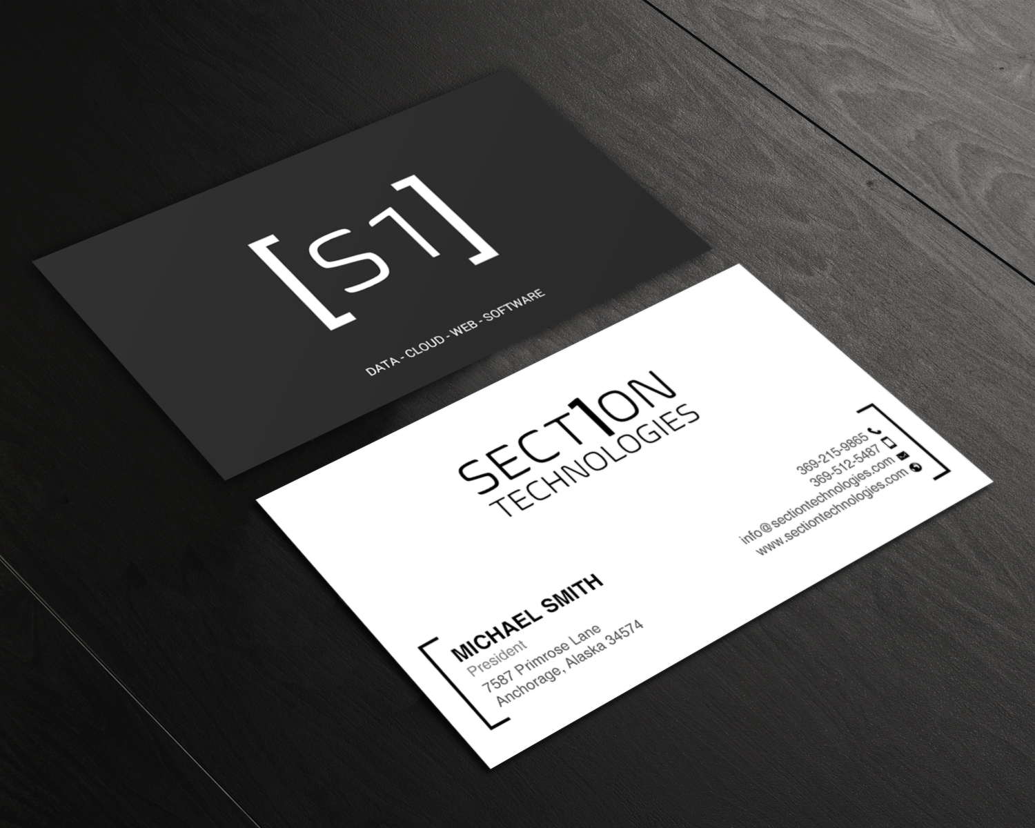 Business Card Design by chandrayaan.creative for Section 1 Technologies | Design #23827028