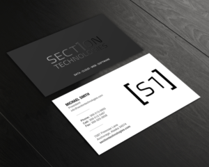 Business Card Design by chandrayaan.creative for Section 1 Technologies | Design: #23827029