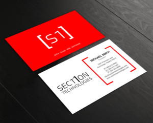 Business Card Design by chandrayaan.creative for Section 1 Technologies | Design: #23827032
