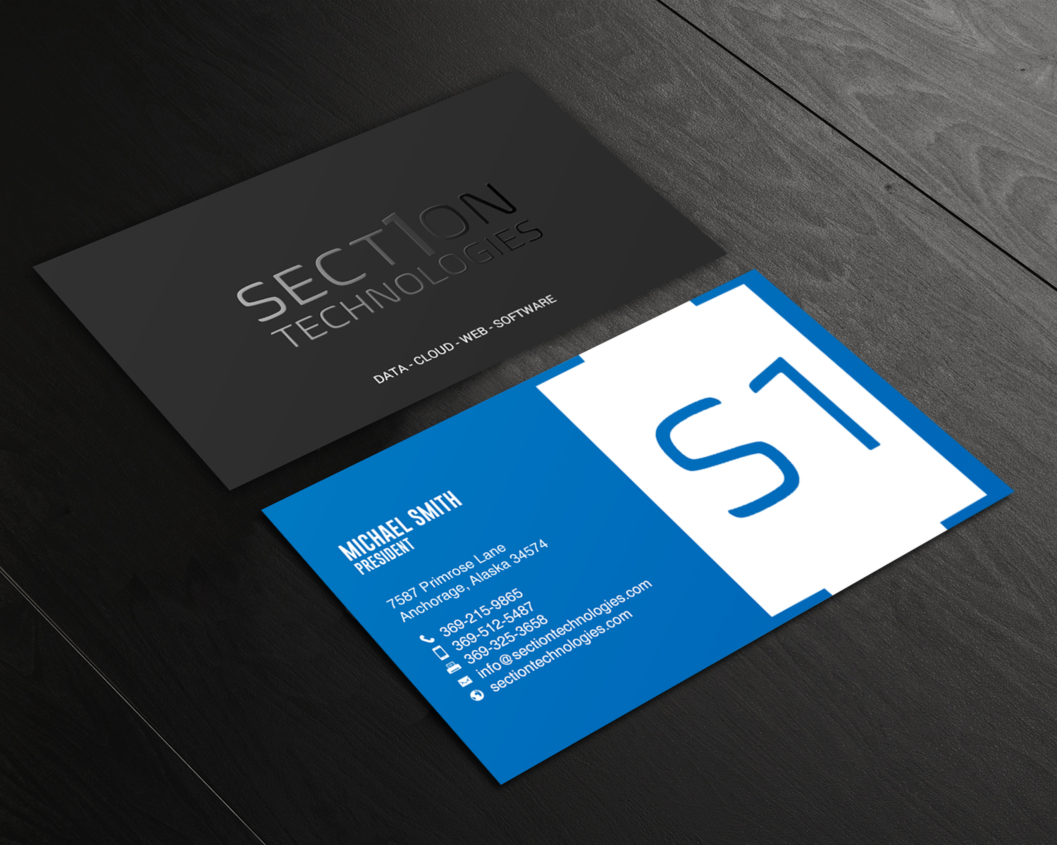 Business Card Design by chandrayaan.creative for Section 1 Technologies | Design #23827299